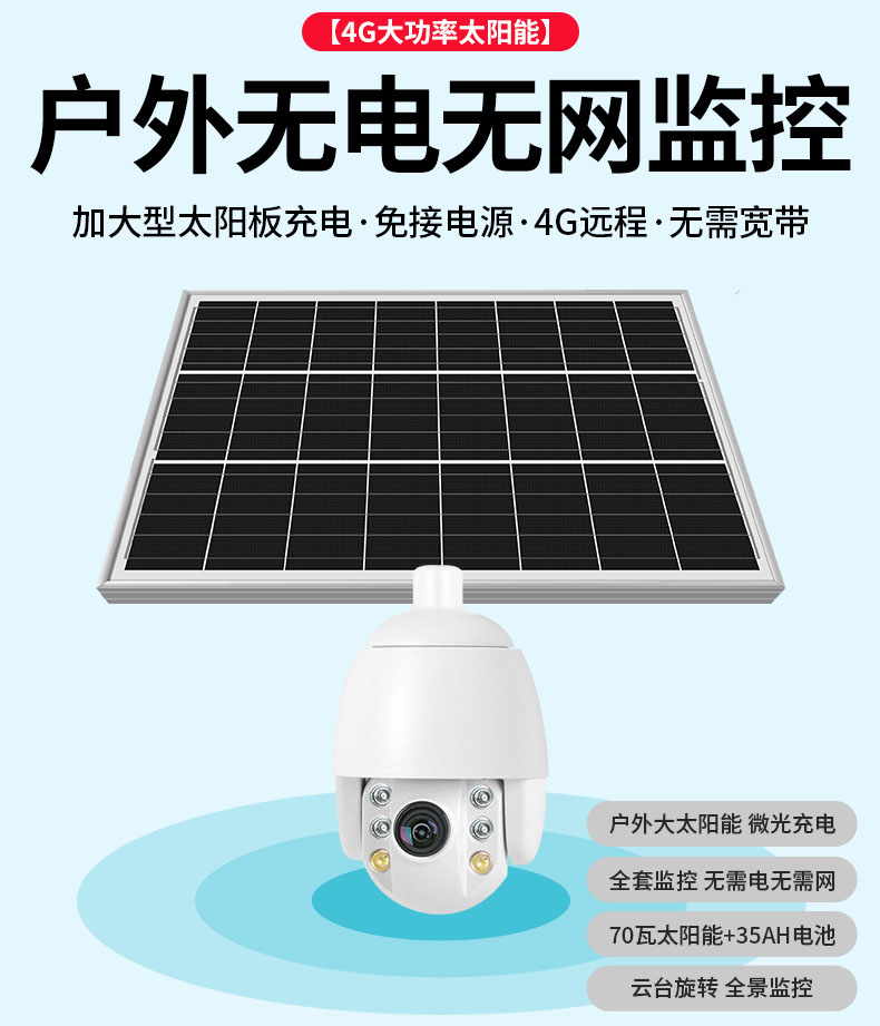 4G太陽(yáng)能高清網(wǎng)絡(luò)攝像頭